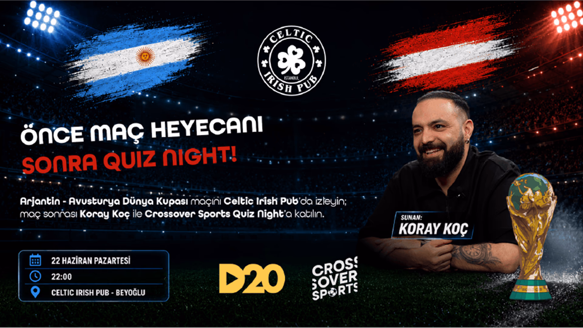 Koray Koç ile Crossover Sports Quiz Night card